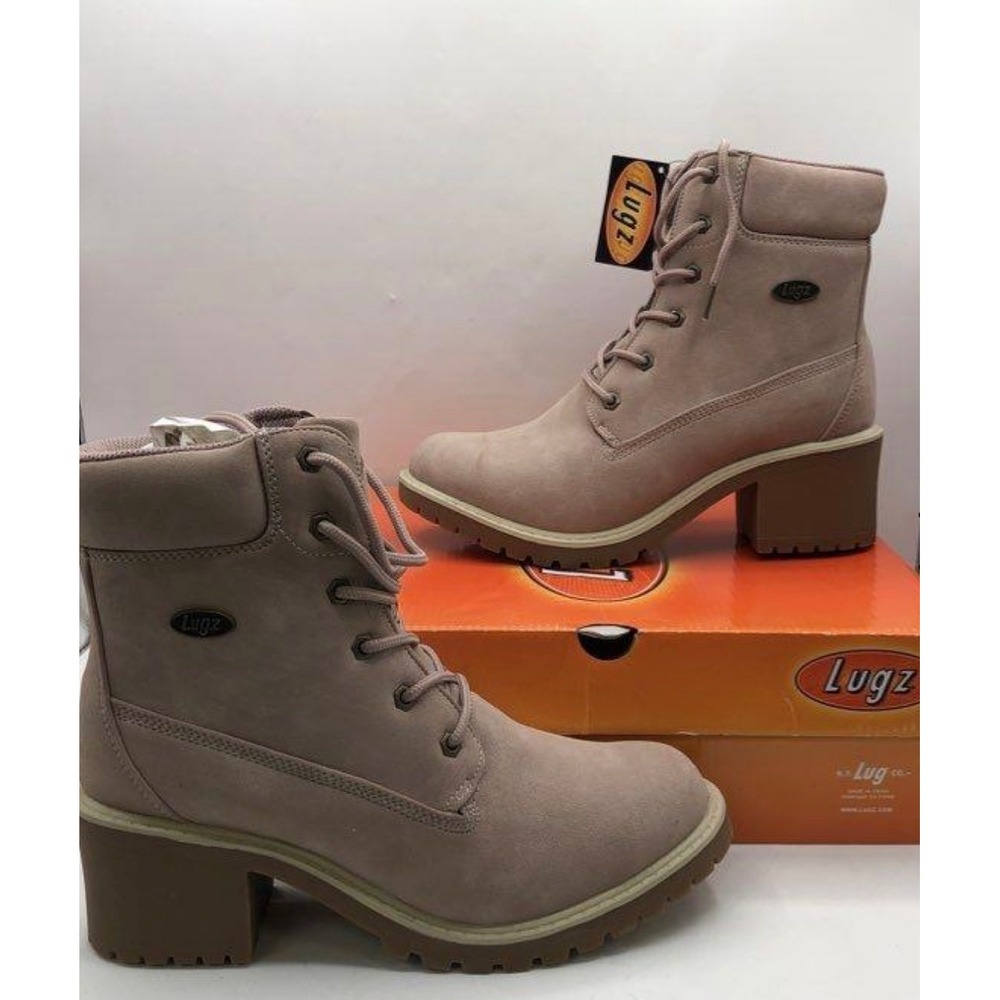 Lugz Clove Boot Womens 11 Wallflower Pink Heeled Lace Up Combat Excellent